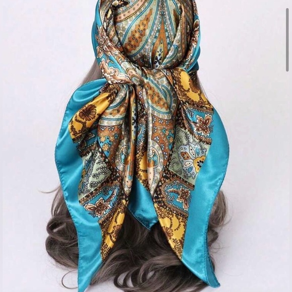 Accessories - TEAL BLUE BOHO SCARF!!